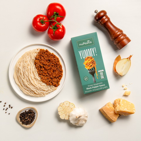 Black Pepper Sauce with Konjac Spaghettini